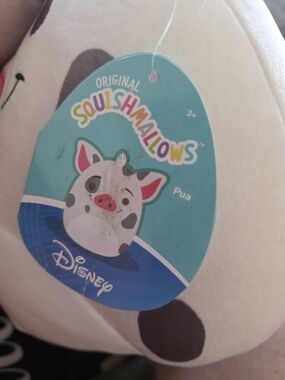 Original Squishmallows Disney Pua Plush - Pink, White, Brown